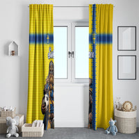 World Football 2026 Sweden Window Curtain Go Blagult Viking Glory