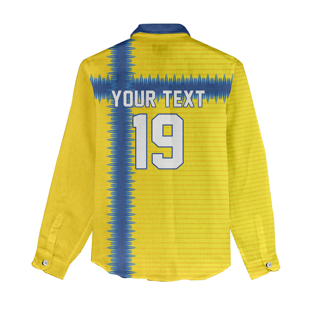 Custom World Football 2026 Sweden Women Casual Shirt Go Blagult Viking Glory