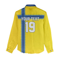 Custom World Football 2026 Sweden Women Casual Shirt Go Blagult Viking Glory