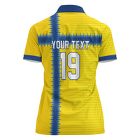 Custom World Football 2026 Sweden Women Polo Shirt Go Blagult Viking Glory
