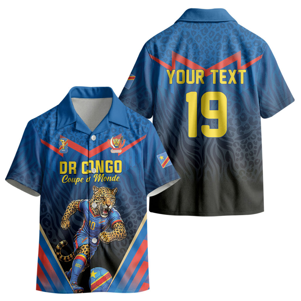 Custom World Football 2026 DR Congo Kid Hawaiian Shirt Les Leopards Coupe du Monde Glory LT19
