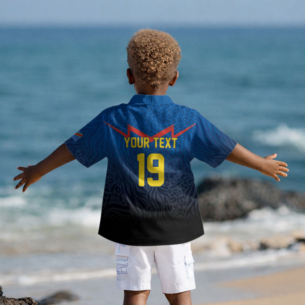 Custom World Football 2026 DR Congo Kid Hawaiian Shirt Les Leopards Coupe du Monde Glory LT19