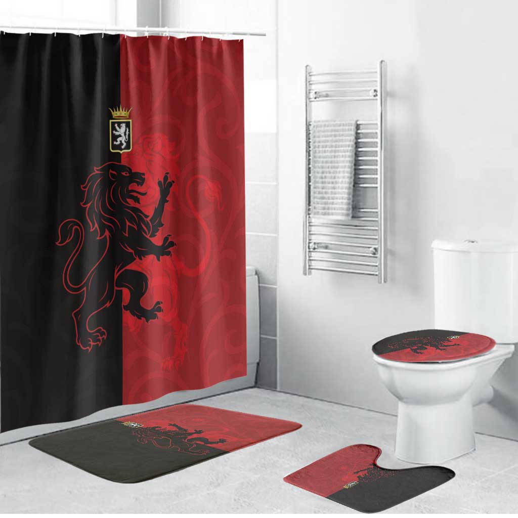 Italy Aosta Valley Bathroom Set Emblem With Flag Style - Wonder Print Shop