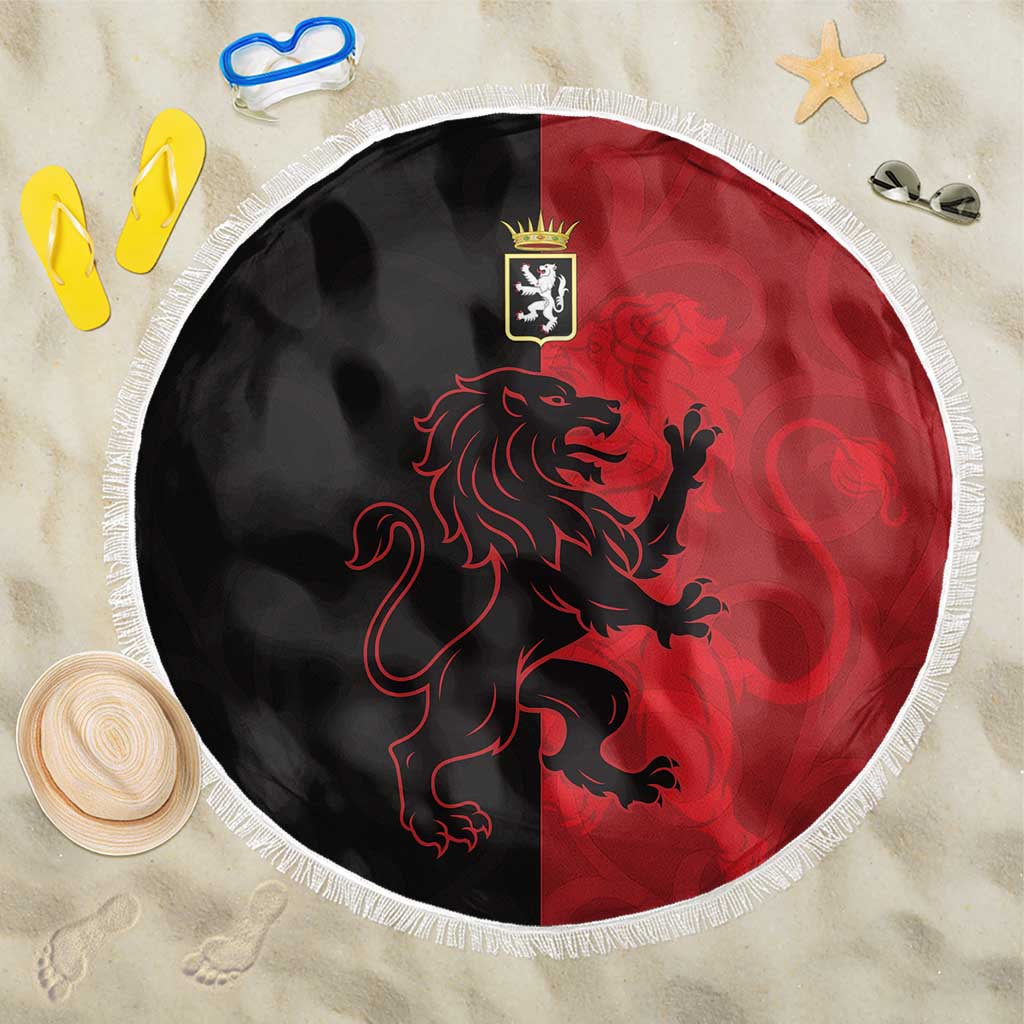 Italy Aosta Valley Beach Blanket Emblem With Flag Style - Wonder Print Shop