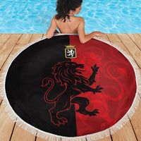 Italy Aosta Valley Beach Blanket Emblem With Flag Style - Wonder Print Shop