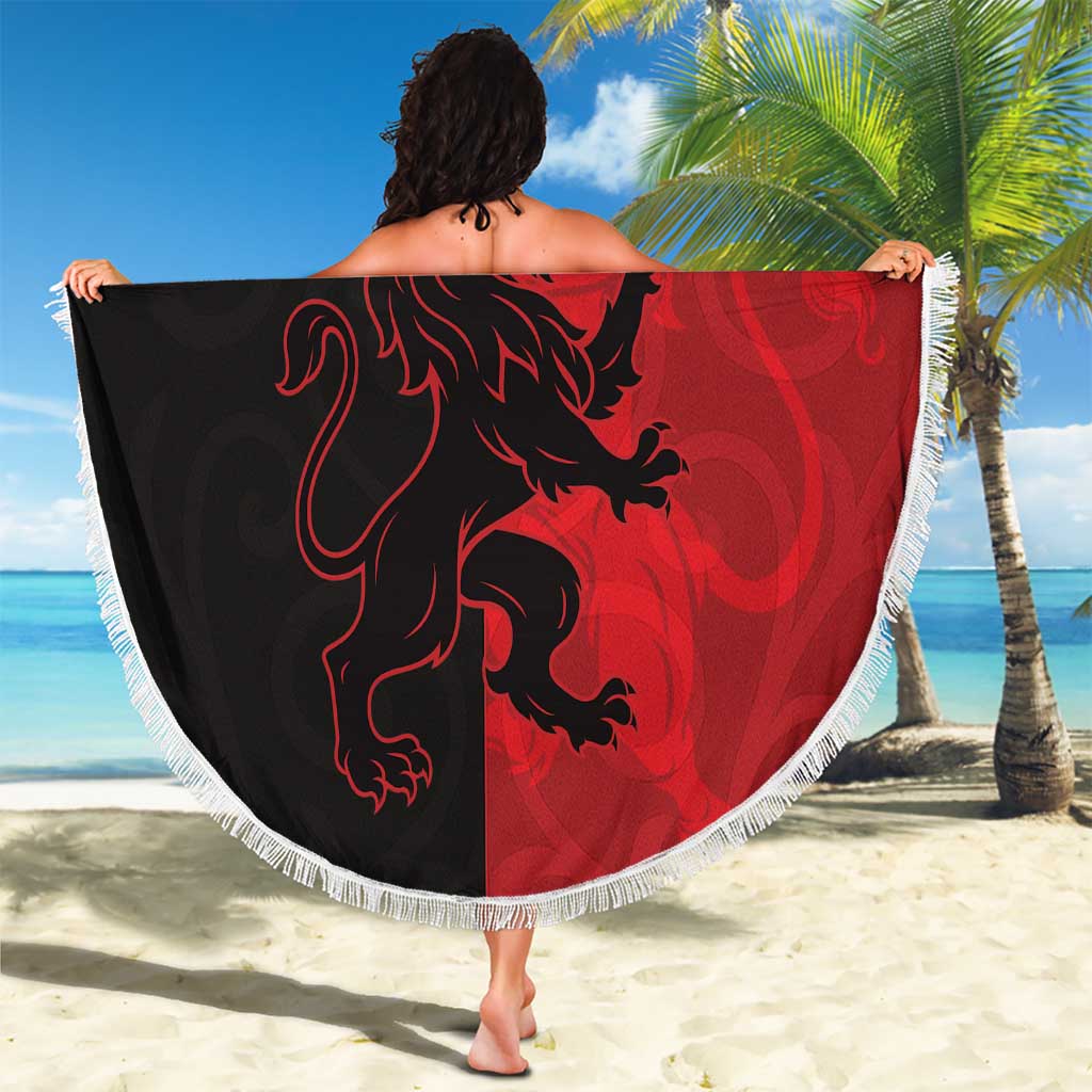 Italy Aosta Valley Beach Blanket Emblem With Flag Style - Wonder Print Shop