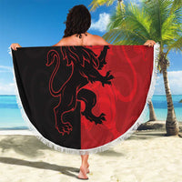 Italy Aosta Valley Beach Blanket Emblem With Flag Style - Wonder Print Shop