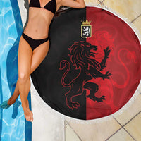 Italy Aosta Valley Beach Blanket Emblem With Flag Style - Wonder Print Shop