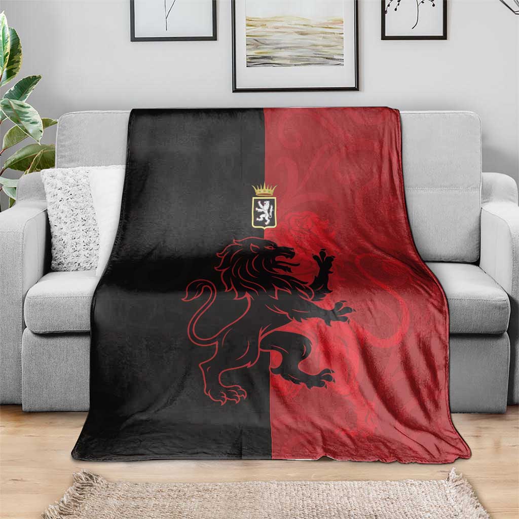 Italy Aosta Valley Blanket Emblem With Flag Style - Wonder Print Shop