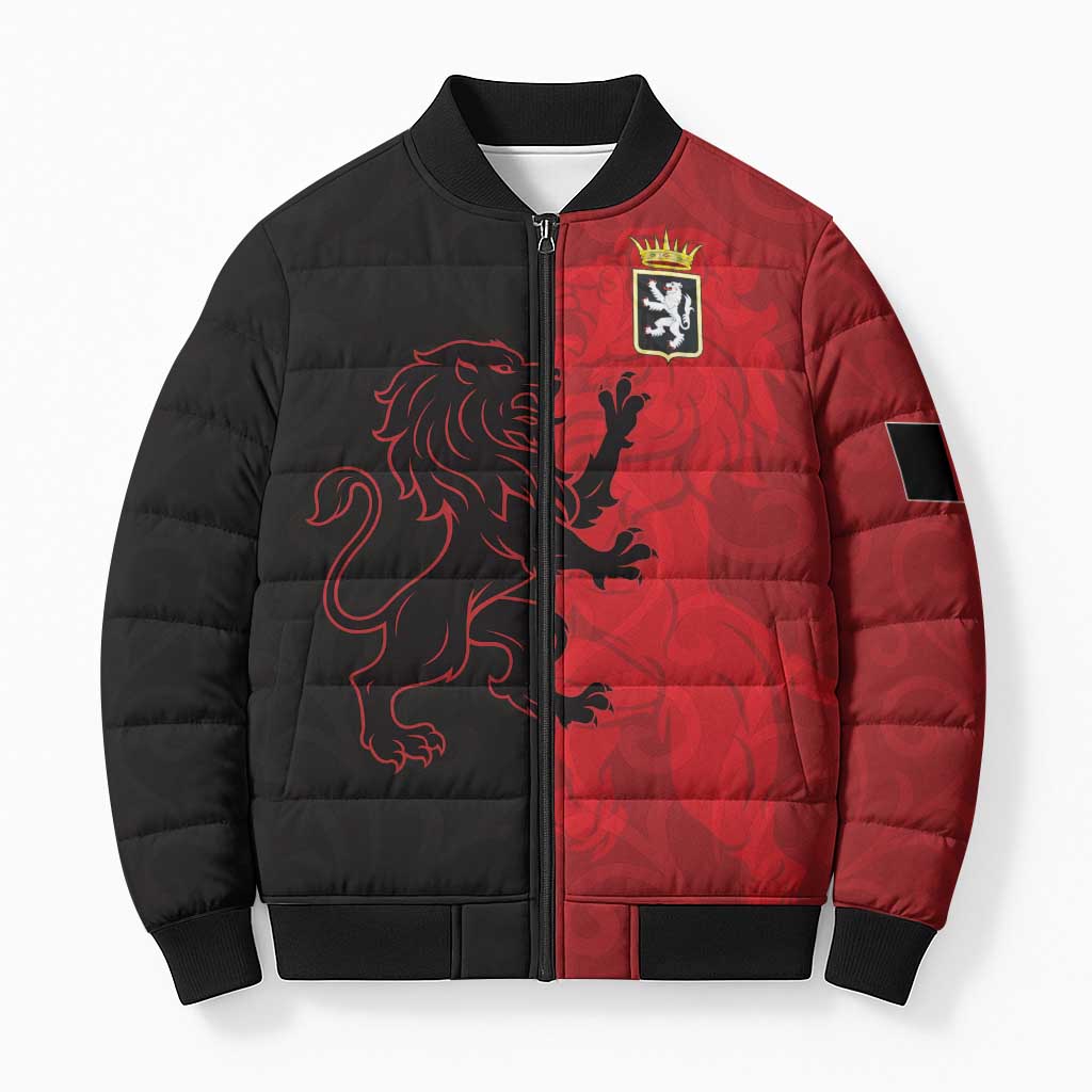 Italy Aosta Valley Bomber Puffer Jacket Emblem With Flag Style - Wonder Print Shop