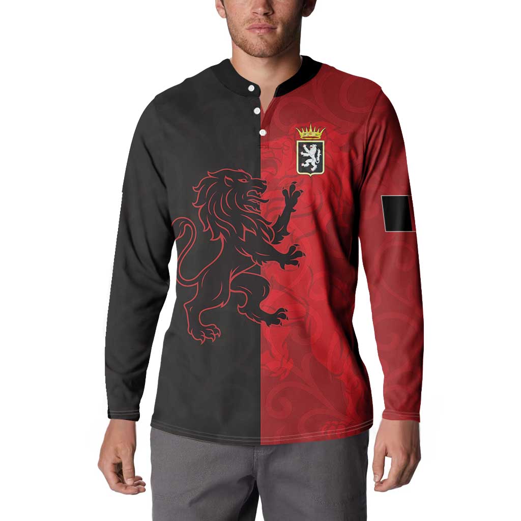 Italy Aosta Valley Button Sweatshirt Emblem With Flag Style LT19