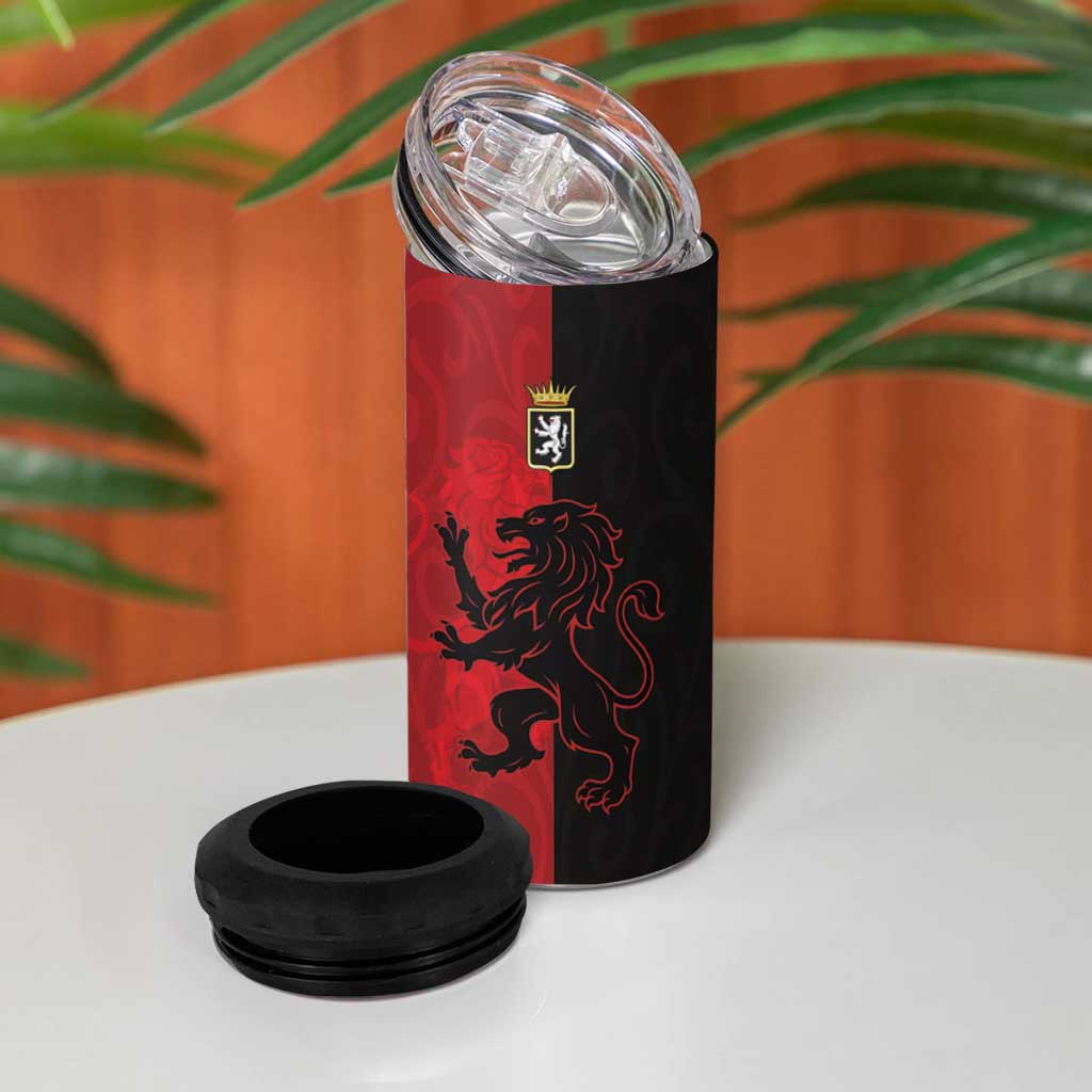 Italy Aosta Valley 4 in 1 Can Cooler Tumbler Emblem With Flag Style - Wonder Print Shop