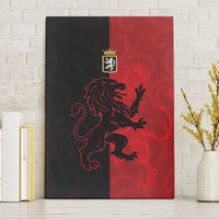 Italy Aosta Valley Canvas Wall Art Emblem With Flag Style - Wonder Print Shop