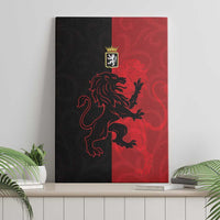 Italy Aosta Valley Canvas Wall Art Emblem With Flag Style - Wonder Print Shop