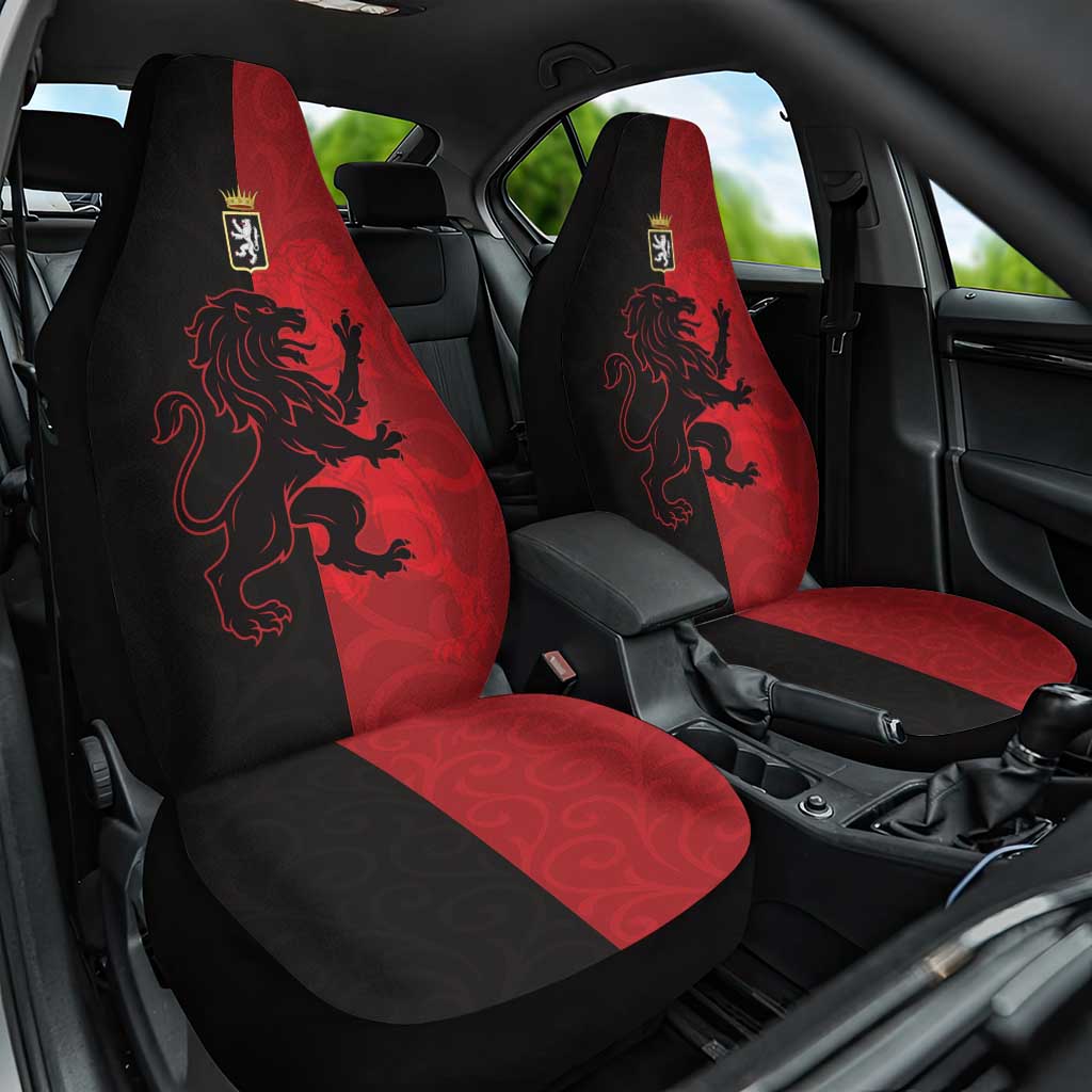 Italy Aosta Valley Car Seat Cover Emblem With Flag Style - Wonder Print Shop