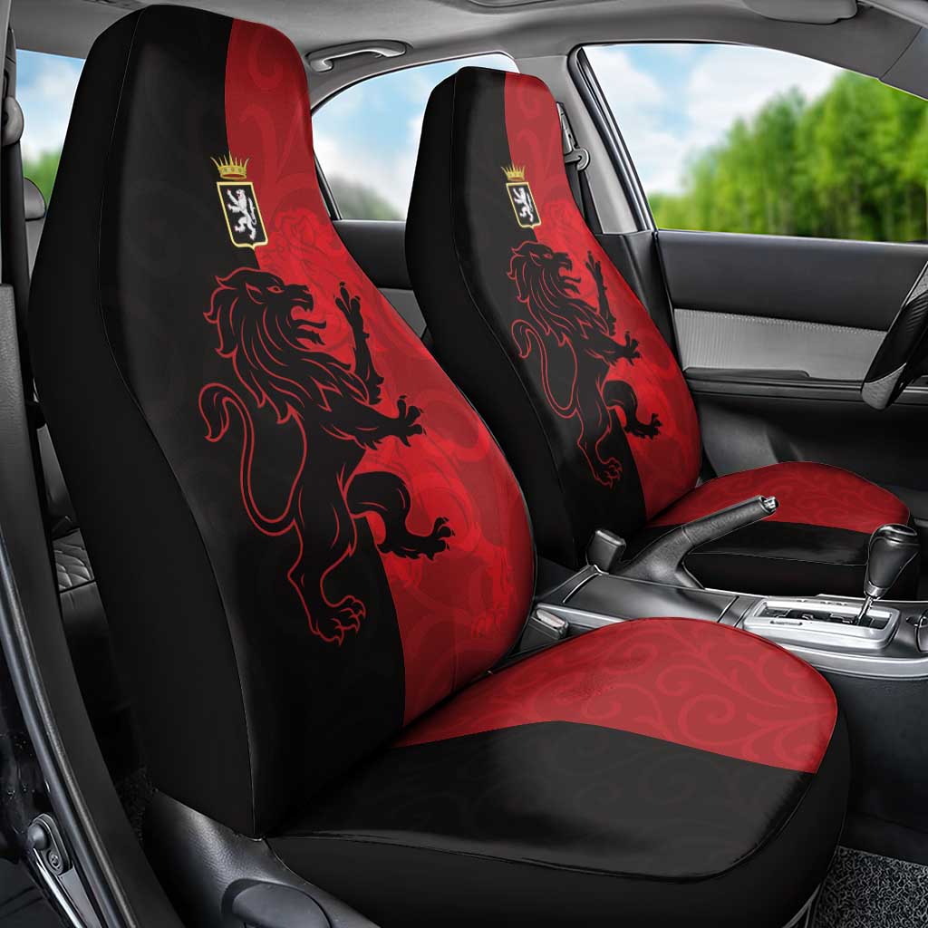 Italy Aosta Valley Car Seat Cover Emblem With Flag Style - Wonder Print Shop