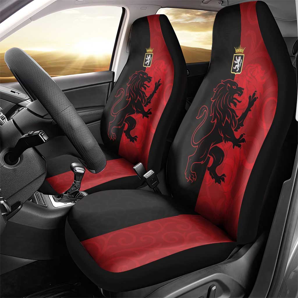 Italy Aosta Valley Car Seat Cover Emblem With Flag Style - Wonder Print Shop