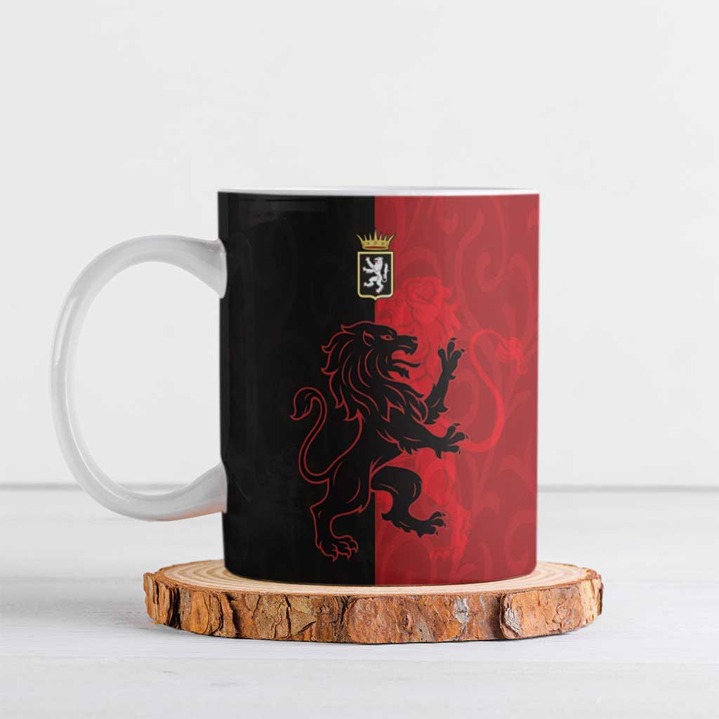 Italy Aosta Valley Ceramic Mug Emblem With Flag Style - Wonder Print Shop