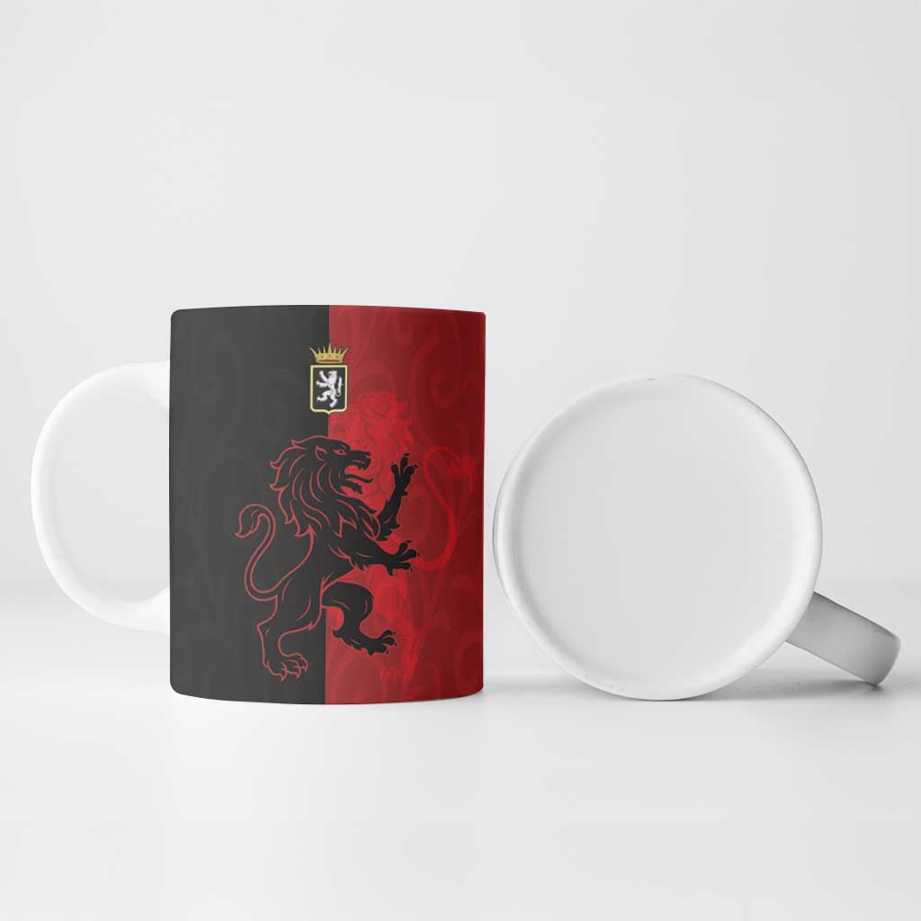 Italy Aosta Valley Ceramic Mug Emblem With Flag Style - Wonder Print Shop