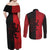 Italy Aosta Valley Couples Matching Off Shoulder Maxi Dress and Long Sleeve Button Shirt Emblem With Flag Style LT19