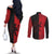 Italy Aosta Valley Couples Matching Off The Shoulder Long Sleeve Dress and Long Sleeve Button Shirt Emblem With Flag Style LT19