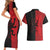 Italy Aosta Valley Couples Matching Short Sleeve Bodycon Dress and Hawaiian Shirt Emblem With Flag Style LT19