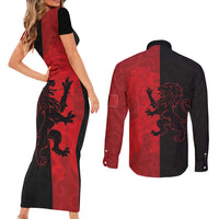 Italy Aosta Valley Couples Matching Short Sleeve Bodycon Dress and Long Sleeve Button Shirt Emblem With Flag Style LT19