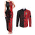 Italy Aosta Valley Couples Matching Tank Maxi Dress and Long Sleeve Button Shirt Emblem With Flag Style LT19