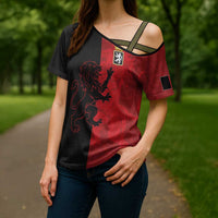 Italy Aosta Valley Cross Shoulder Shirt Emblem With Flag Style LT19