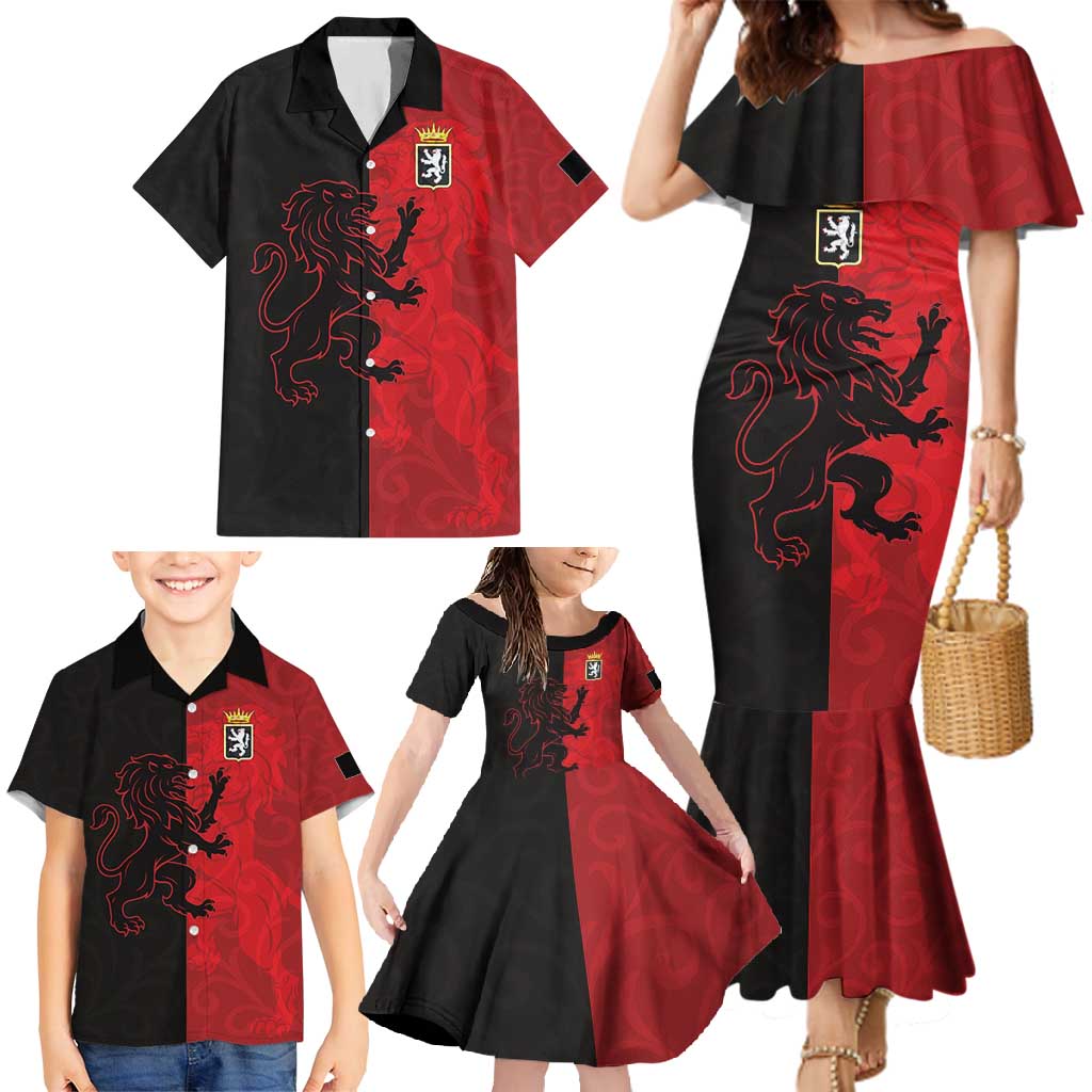Italy Aosta Valley Family Matching Mermaid Dress and Hawaiian Shirt Emblem With Flag Style LT19