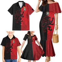 Italy Aosta Valley Family Matching Mermaid Dress and Hawaiian Shirt Emblem With Flag Style LT19