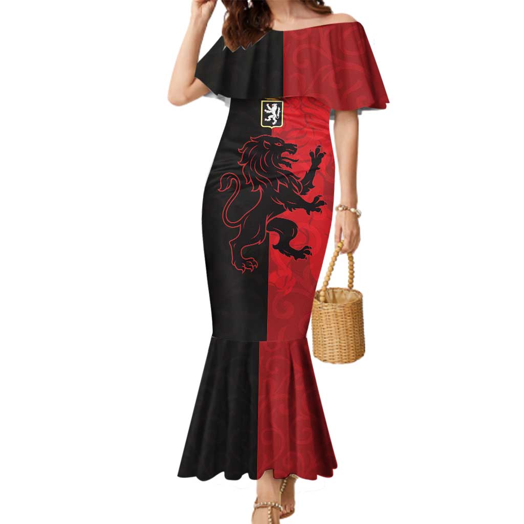 Italy Aosta Valley Family Matching Mermaid Dress and Hawaiian Shirt Emblem With Flag Style LT19