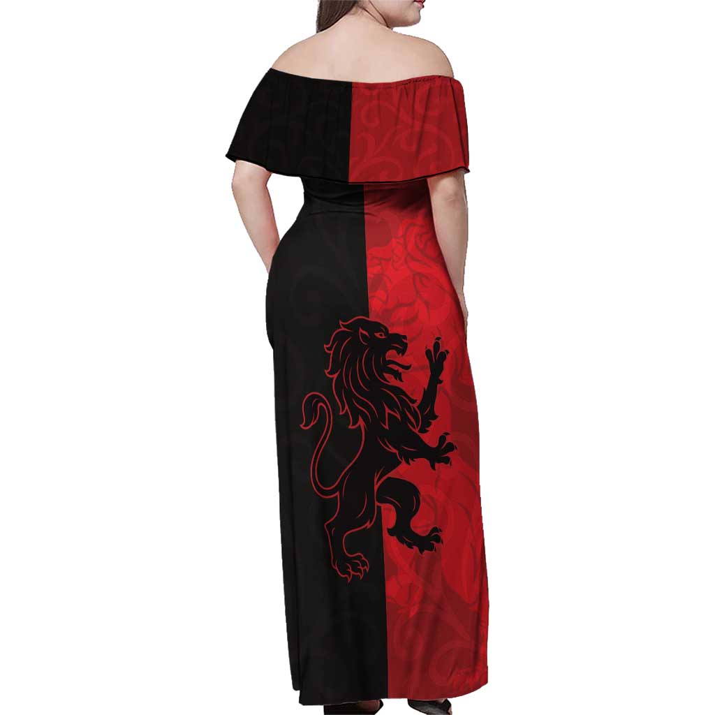 Italy Aosta Valley Family Matching Off Shoulder Maxi Dress and Hawaiian Shirt Emblem With Flag Style LT19