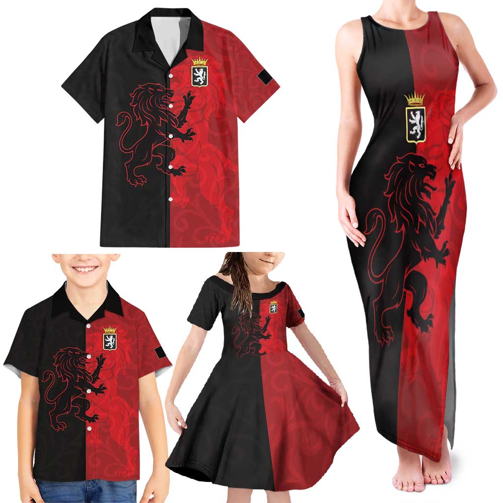 Italy Aosta Valley Family Matching Tank Maxi Dress and Hawaiian Shirt Emblem With Flag Style LT19