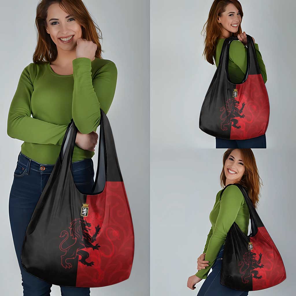 Italy Aosta Valley Grocery Bag Emblem With Flag Style - Wonder Print Shop