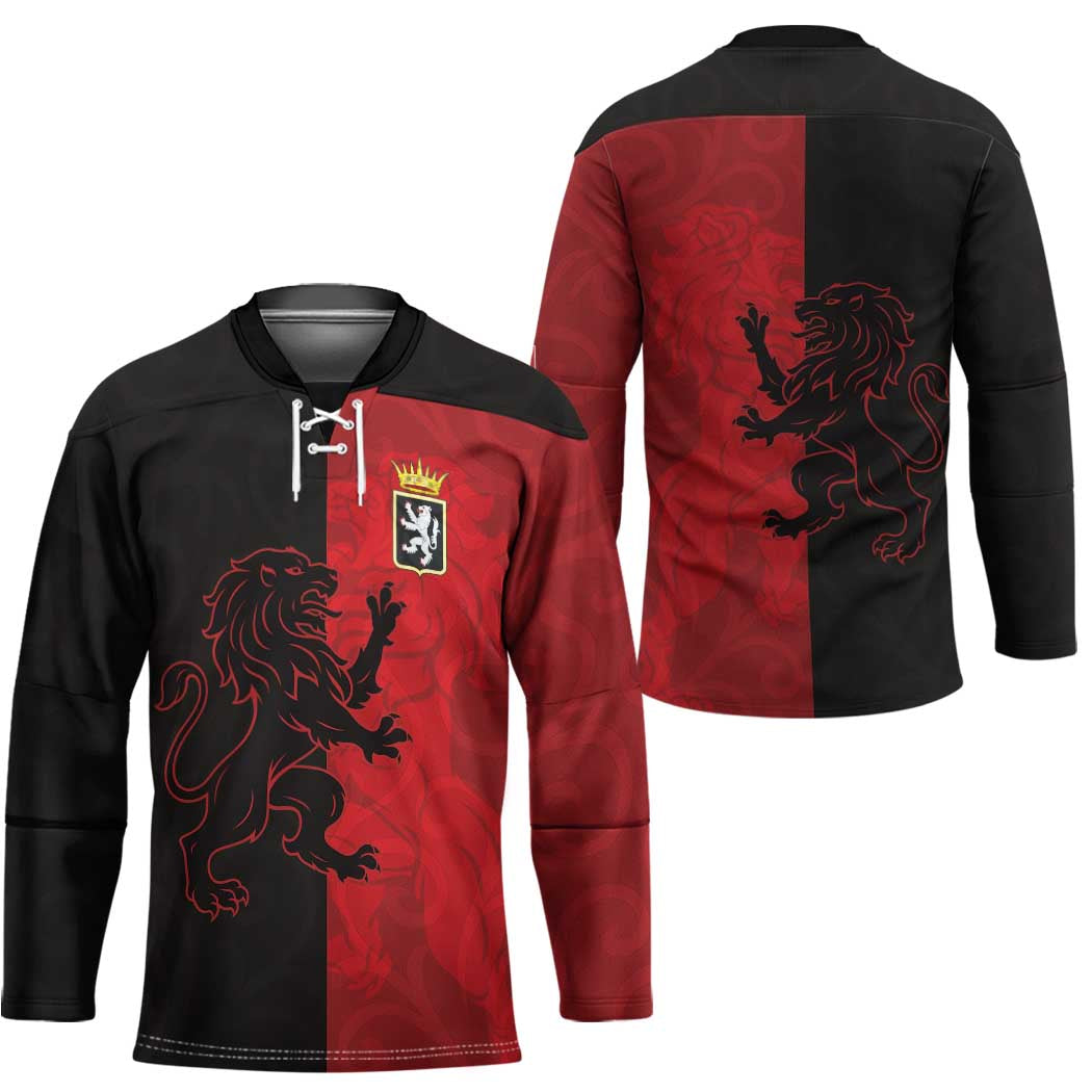 Italy Aosta Valley Hockey Jersey Emblem With Flag Style LT19