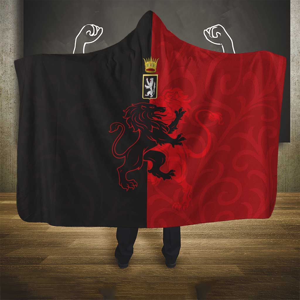 Italy Aosta Valley Hooded Blanket Emblem With Flag Style - Wonder Print Shop