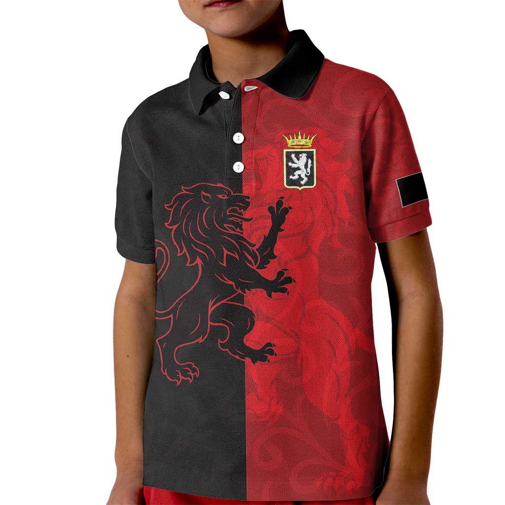 Italy Aosta Valley Kid Polo Shirt Emblem With Flag Style LT19