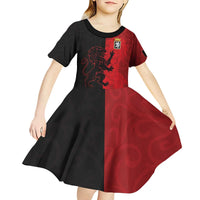 Italy Aosta Valley Kid Short Sleeve Dress Emblem With Flag Style LT19