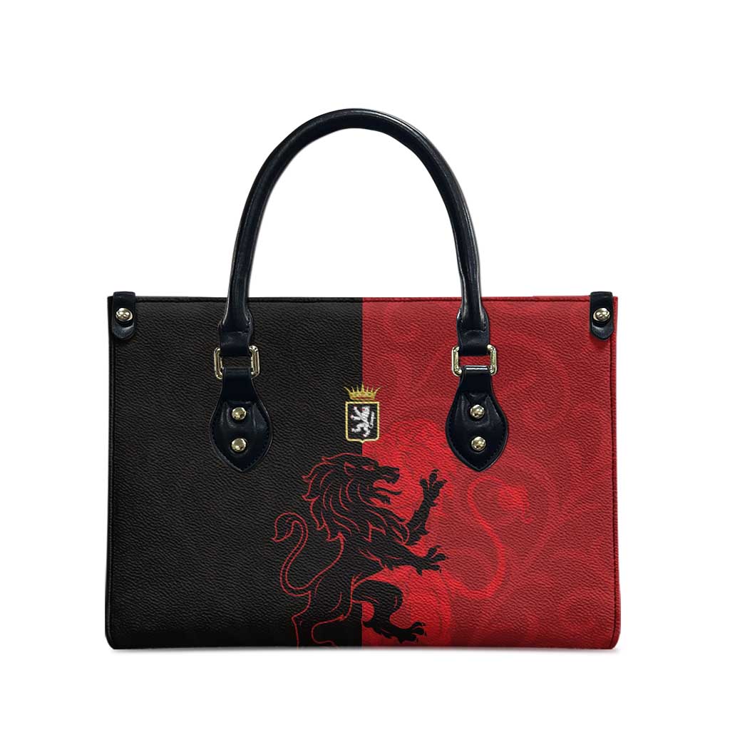 Italy Aosta Valley Leather Bag Emblem With Flag Style - Wonder Print Shop