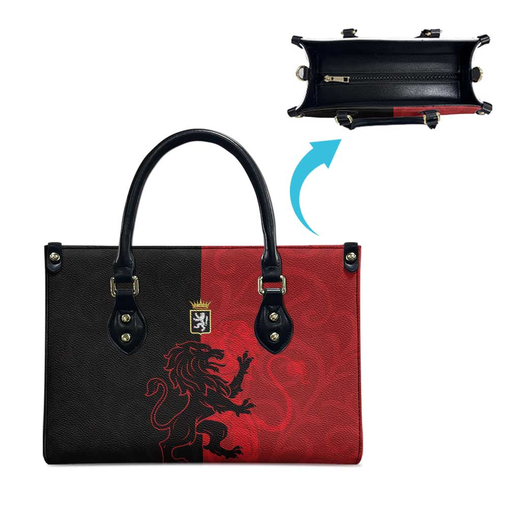 Italy Aosta Valley Leather Bag Emblem With Flag Style - Wonder Print Shop