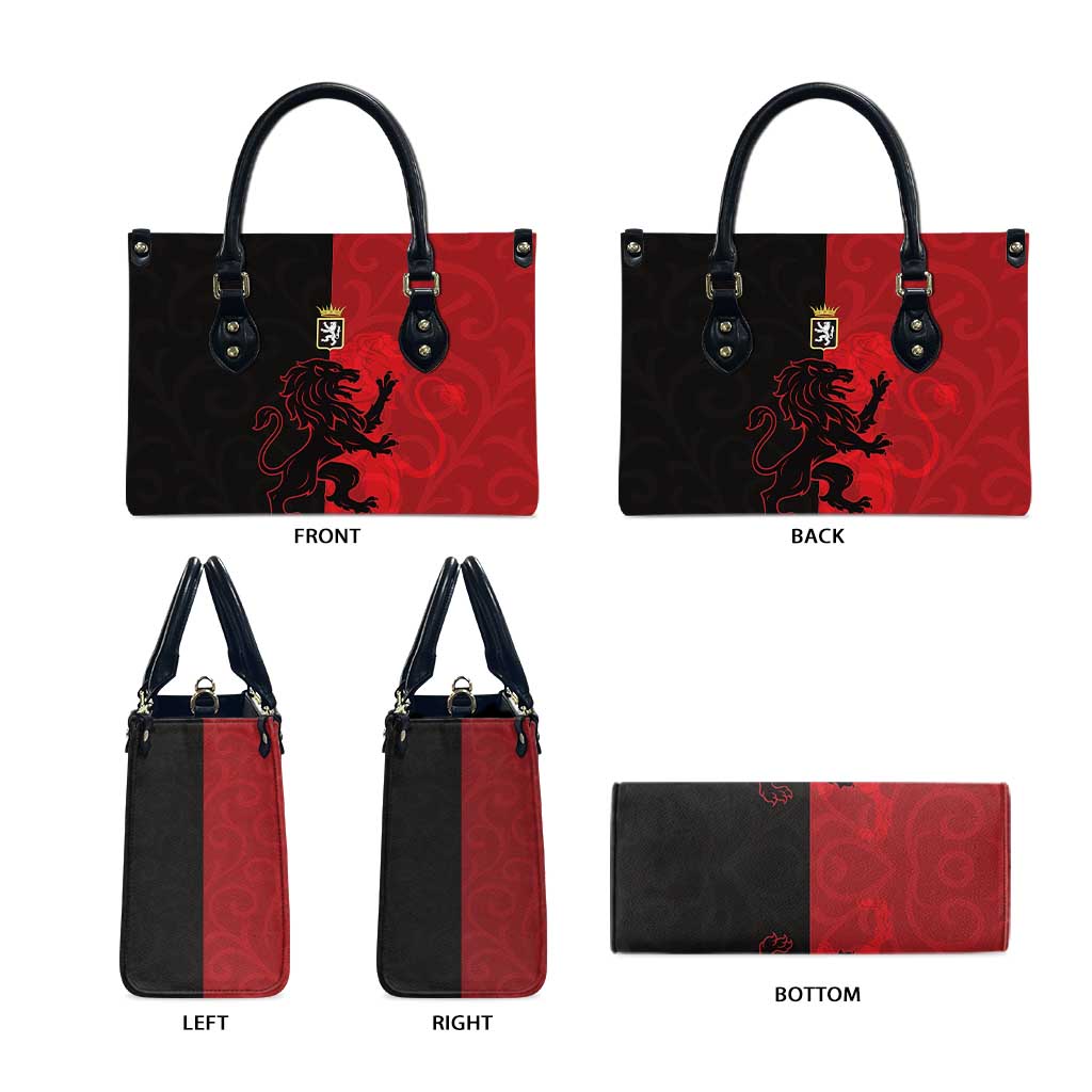 Italy Aosta Valley Leather Bag Emblem With Flag Style - Wonder Print Shop