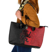 Italy Aosta Valley Leather Tote Bag Emblem With Flag Style - Wonder Print Shop