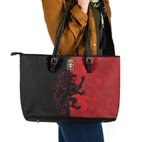 Italy Aosta Valley Leather Tote Bag Emblem With Flag Style - Wonder Print Shop