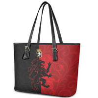 Italy Aosta Valley Leather Tote Bag Emblem With Flag Style - Wonder Print Shop