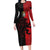 Italy Aosta Valley Long Sleeve Bodycon Dress Emblem With Flag Style LT19