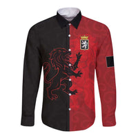 Italy Aosta Valley Long Sleeve Button Shirt Emblem With Flag Style LT19