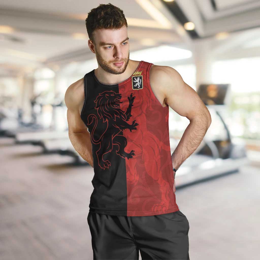 Italy Aosta Valley Men Tank Top Emblem With Flag Style LT19