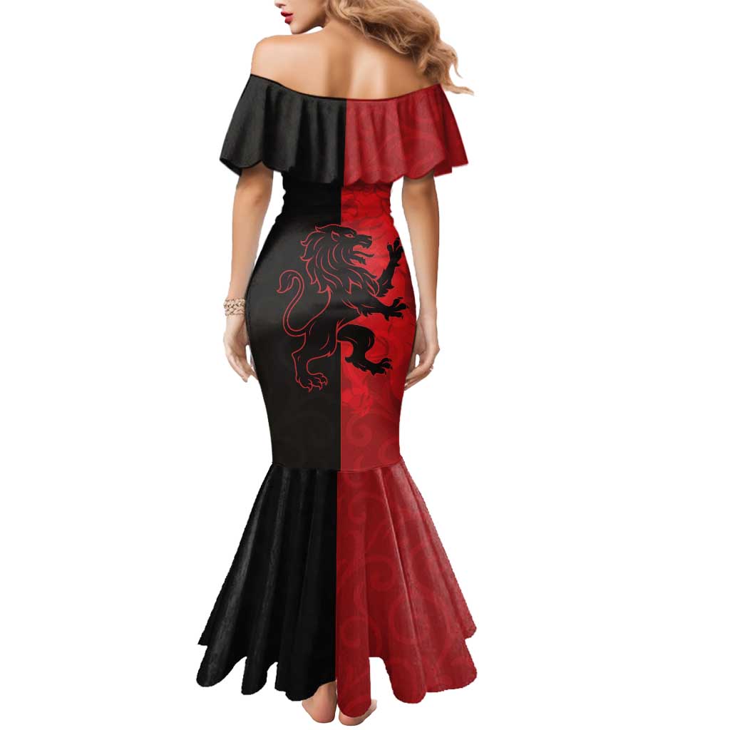 Italy Aosta Valley Mermaid Dress Emblem With Flag Style LT19