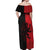 Italy Aosta Valley Off Shoulder Maxi Dress Emblem With Flag Style LT19